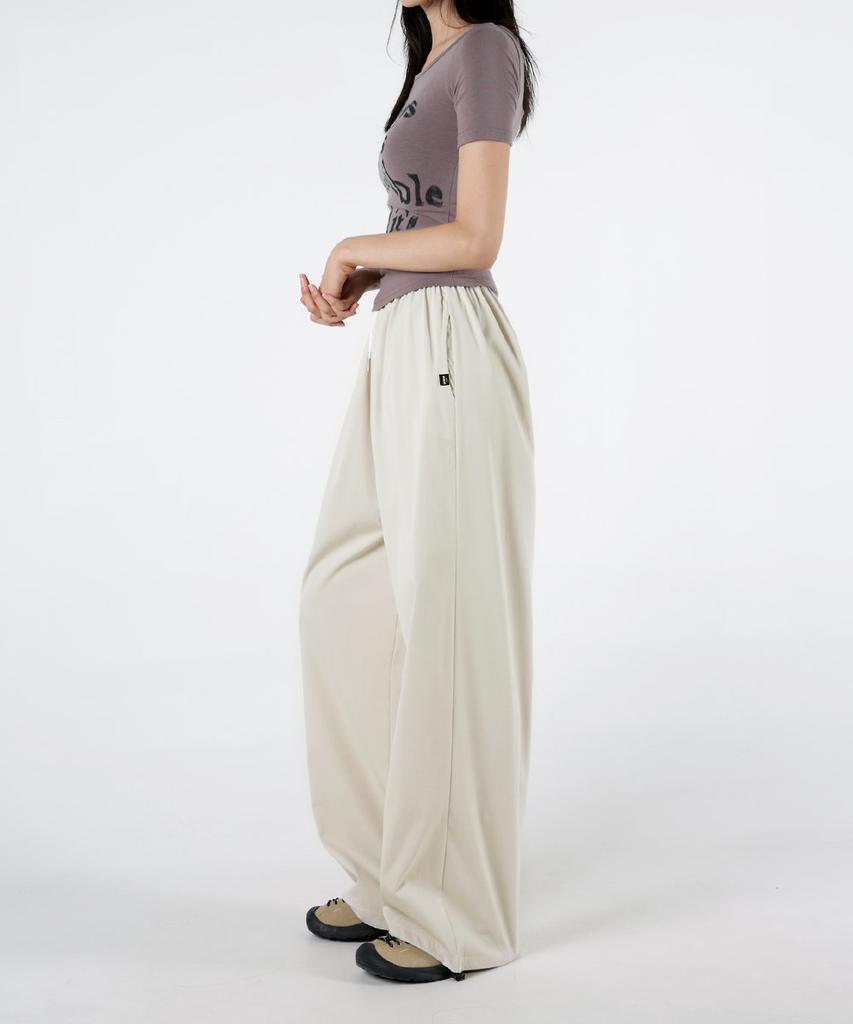 UMM Women'S Four Seasons Wide Pants With Drawstring Hem 5 Colors
