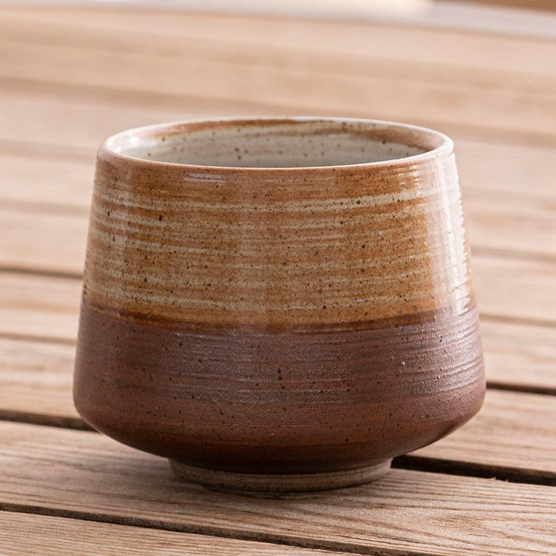 Retro Coarse Pottery Kiln Flowing Glazed Teacups Japanese Coffee Mug Cups Living Room Coffee Table Decoration Accessories