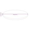Vidaxl Round Tabletop, Dark Brown, Ø70X1.5 Cm, Solid Oak