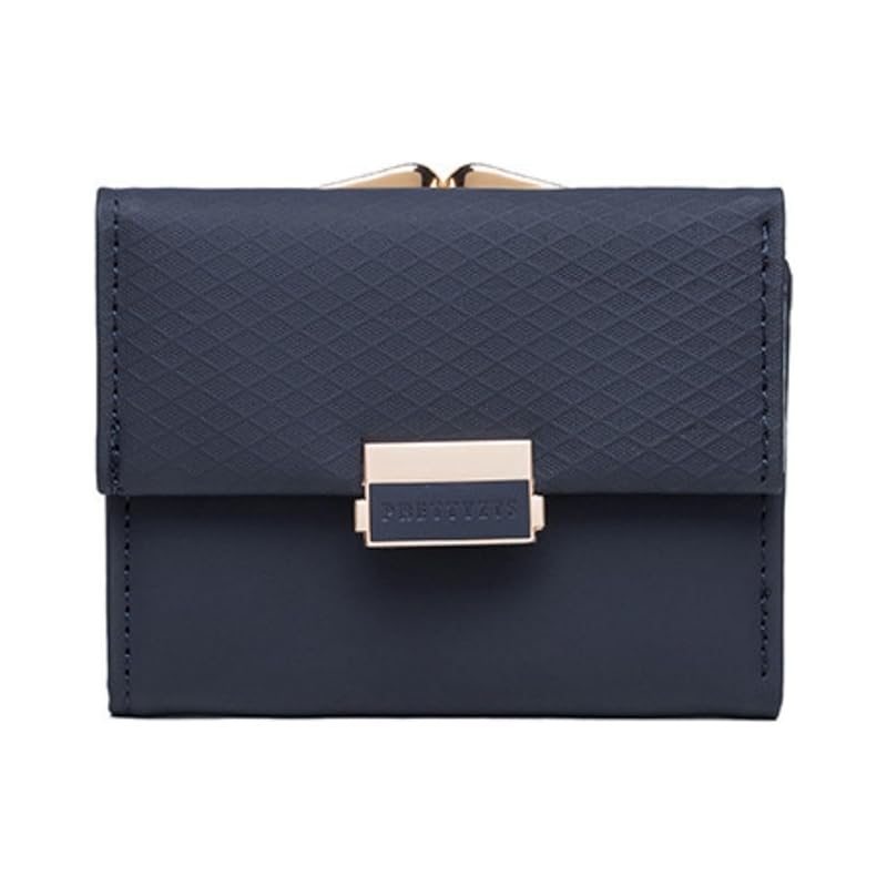 

EMY-li trifold wallet ladies pouch wallet Synthetic leather Fashionable cute (Navy)