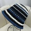 All-match Fashion Sunscreen Breathable 100% Polyester Bucket Hat Spring Summer New Hollow Fisherman's Knitted Color Matching Hat