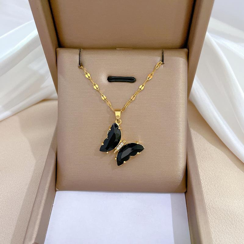 Collier à la mode pour femmes, en cuivre, Micro incrusté, en acier, Simple, maille rouge, chaîne de collier exquise