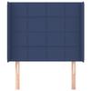 VidaXL Tête de lit avec oreilles Bleu 93x16x118-128 cm Tissu3119568