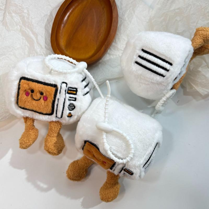 

Cute Microwave Oven Plush Toy Keychain Cartoon Microwave Oven Soft Stuffed Doll Pendant Car Key Ring Backpack Bag Decor Gift