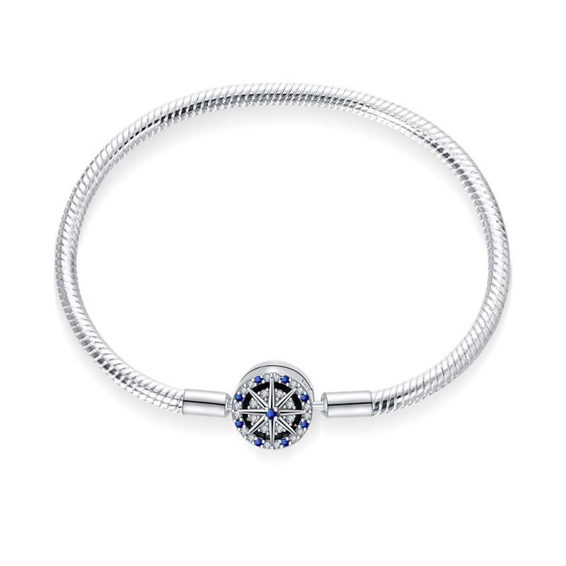 Armband Silber 925 Original 17-20CM Stern Mond Sonne Schmetterling Zirkon Feine Armbänder Passend für DIY Charms Geburtstags Schmuck Souvenir Geschenk