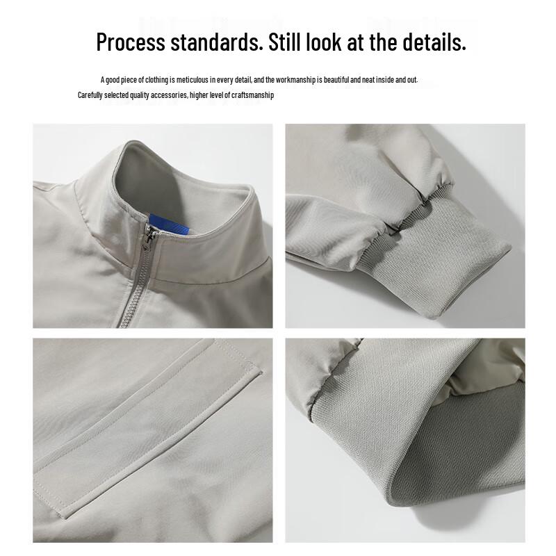 Mark Fairwhale Men's Retro Stand Collar Bomber Jacket