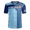 3D The Republic-of Fiji Flag Printing V Neck T Shirt Fiji Rugby-Jersey Emblem Graphic V Neck T Shirts For Men Fashion Tee Shirts