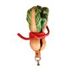 First Layer Cowhide Creative Cabbage Pendant Bag Pendant Accessories Car Keychain Mini Vegetable Pendant