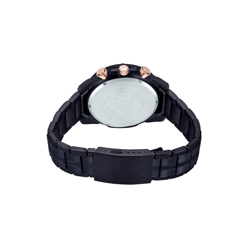 Casio CASIOEDIFICE Series Retro Chronograph Quartz Movement Stainless Steel Strap Japanese and Korean Watch Men's Watch Black Dial EFR-559DC-1A