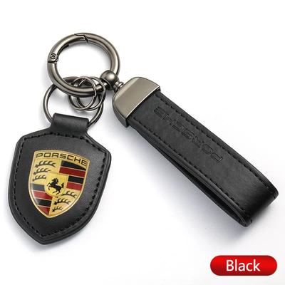 Leder Autoschlüsselanhänger Schlüsselanhänger Anhänger Schlüssel KetteFür Porsche Cayenne Panamera Macan 911 Taycan Boxster Cayman 918 Pajun