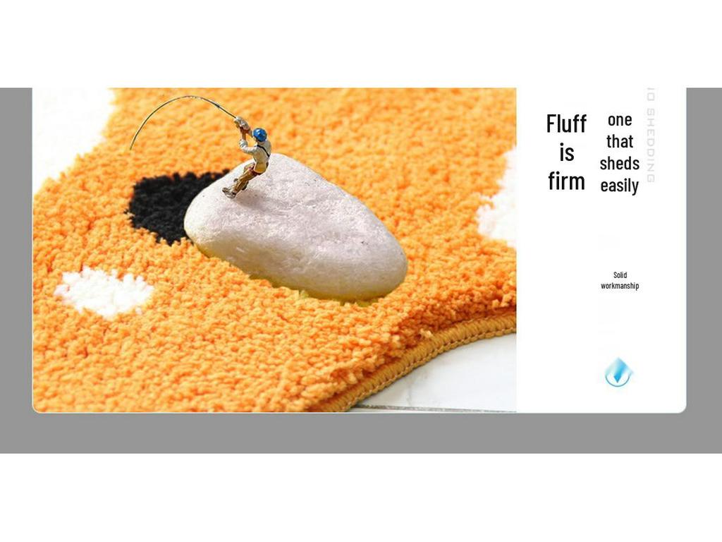 Cartoon Cat Head Absorbent Non-slip Bathroom Mat