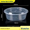 HUIWEN Disposable Round Food Container with High Lid