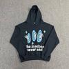 Bluza z kapturem z grafiką Broken Planet Męska Luźny krój Hip Hop Streetwear