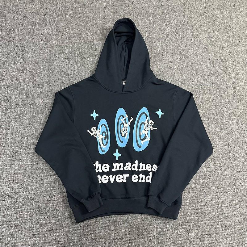 Bluza z kapturem z grafiką Broken Planet Męska Luźny krój Hip Hop Streetwear