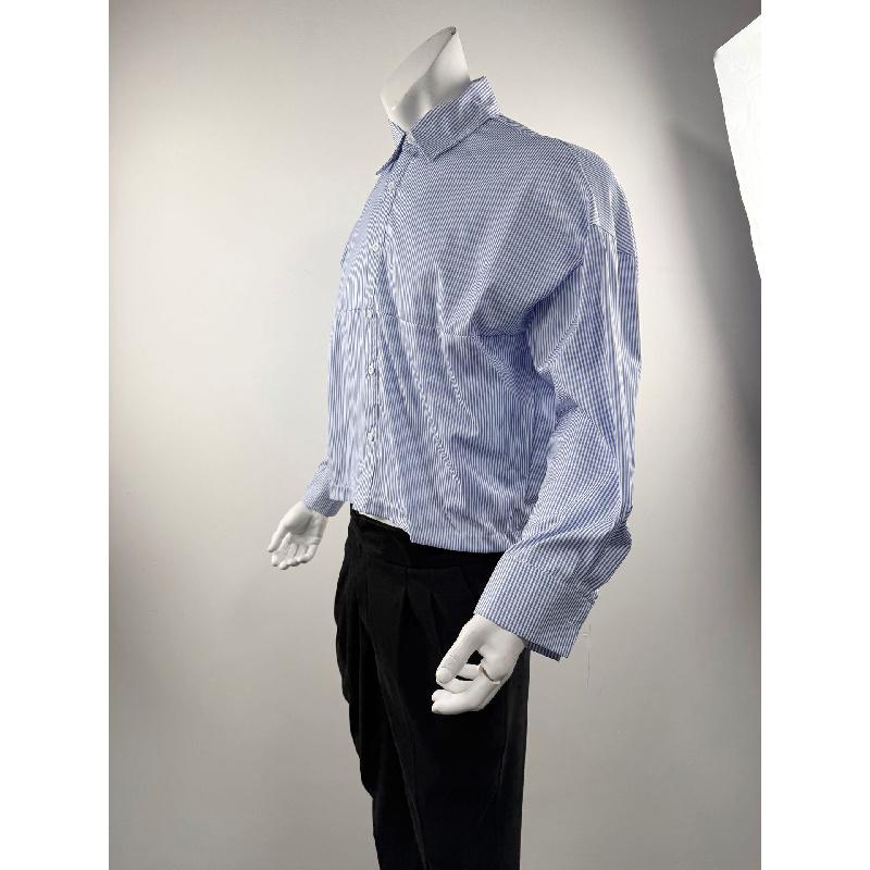 2026 New Men's Fashion Turn-down Collar Vertical Striped Loose Long Sleeve Shirt