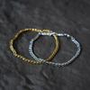 Stainless Steel Cuban Chain Bracelets for Men Hip-Hop Punk Style Twisted Adjustable Simple Thin Chain Unisex Jewelry Accessories