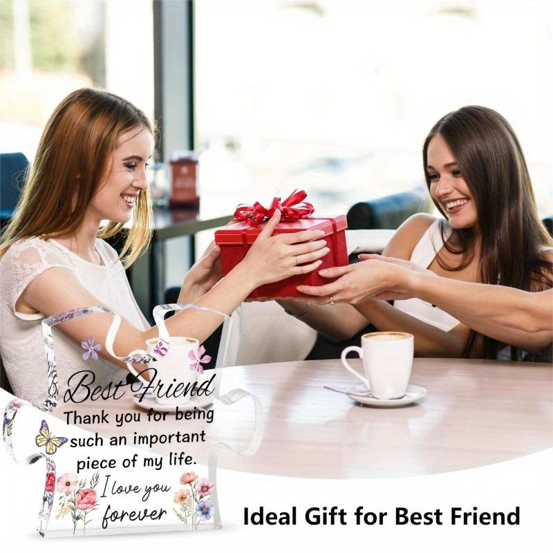 Stylish Best Friends Puzzle-Shaped Acrylic Table Decoration, Ideal Birthday Friendship Gift for Women, Perfect for Christmas