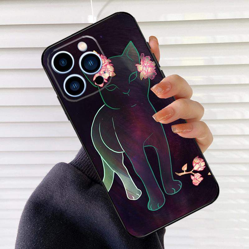 Cartoon Cute Cats Phone Case For iPhone 16 15 14 13 11 12 17 Pro Max mini 15 16 Plus 16e 17 Air Cover Fundas