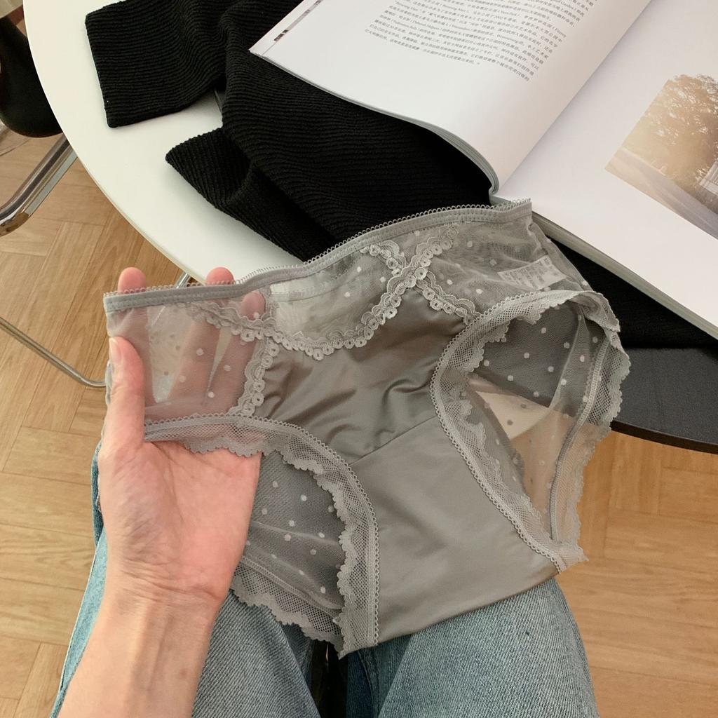 Damskie Majtki Koronkowe Siateczkowe 10A Antybakteryjne Niskie