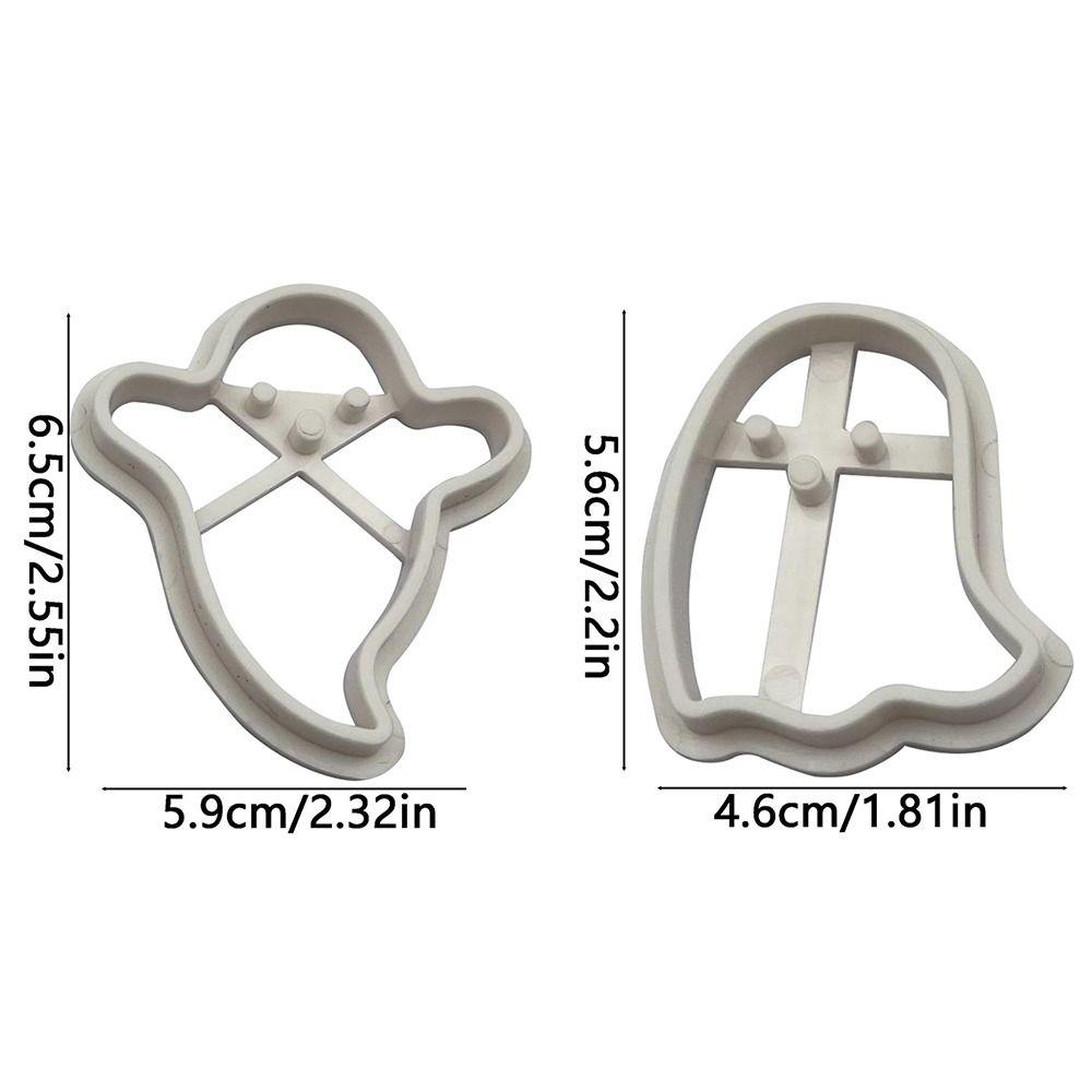 2PCS Ghosts Shapes Halloween Cookie Cutters Set Kitchen Accessories Reusable Cookie Cutters Plastics DIY Cookie Baking Mold