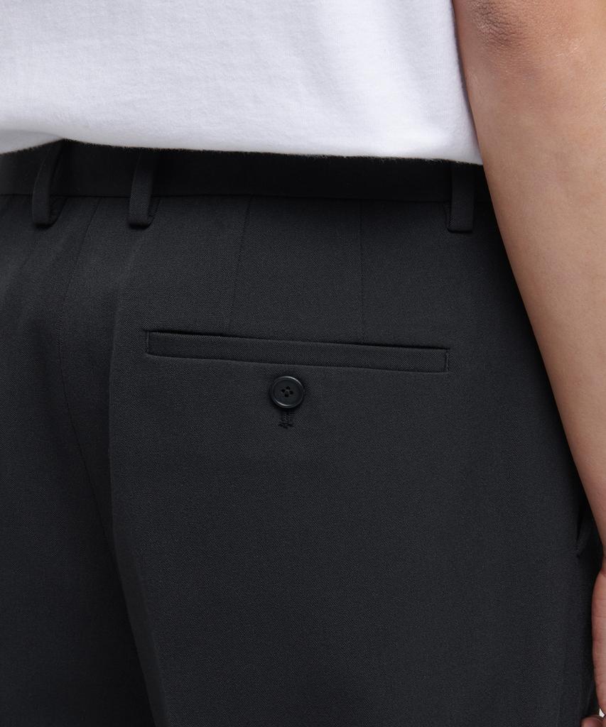 MUSINSA STANDARD Skinny Hidden Elastic Waist Crop Slacks [Dark Gray]