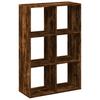 Room Divider Bookshelf Smoked Oak 69.5 x 29 x 103.5 cm