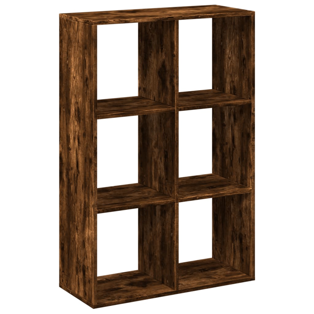 Room Divider Bookshelf Smoked Oak 69.5 x 29 x 103.5 cm
