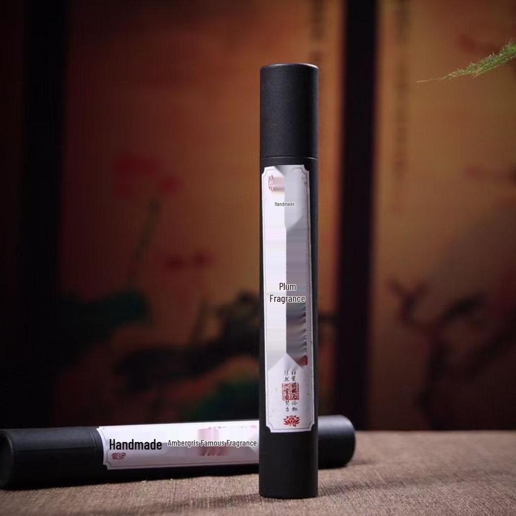 Handmade Plum Blossom Indoor Deodorizing Incense Sticks with Long-lasting Aroma, Cylindrical Packaging