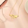  Globe World Map Outline Pendant Necklace for Women Stainless Steel Earth Day Worldwide Outdoor Traveler Jewelry Gifts