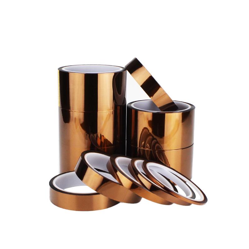 Taśma poliamidowa PI z wysokotemperaturowym złotym palcem - Ognioodporna, w kolorze herbaty