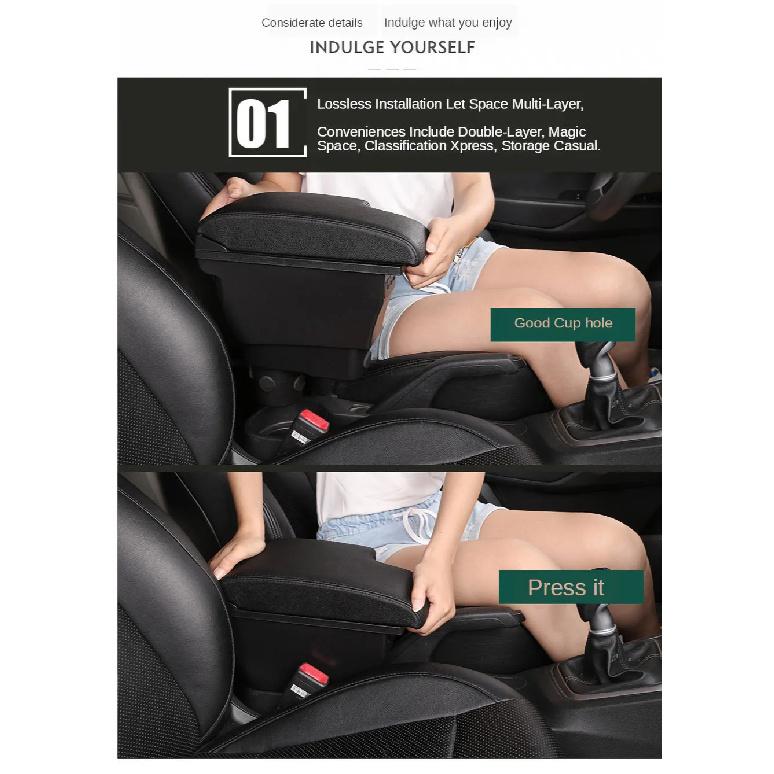For Kia Rio 4 Armrest For Kia Rio X X-Line Car Armrest Auto Storage Box Car Accessorie Retrofit parts Interior details 2018-2022