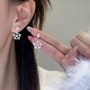 Elegant Two-Way Crystal Snowflake Pearl Stud Earrings for Women