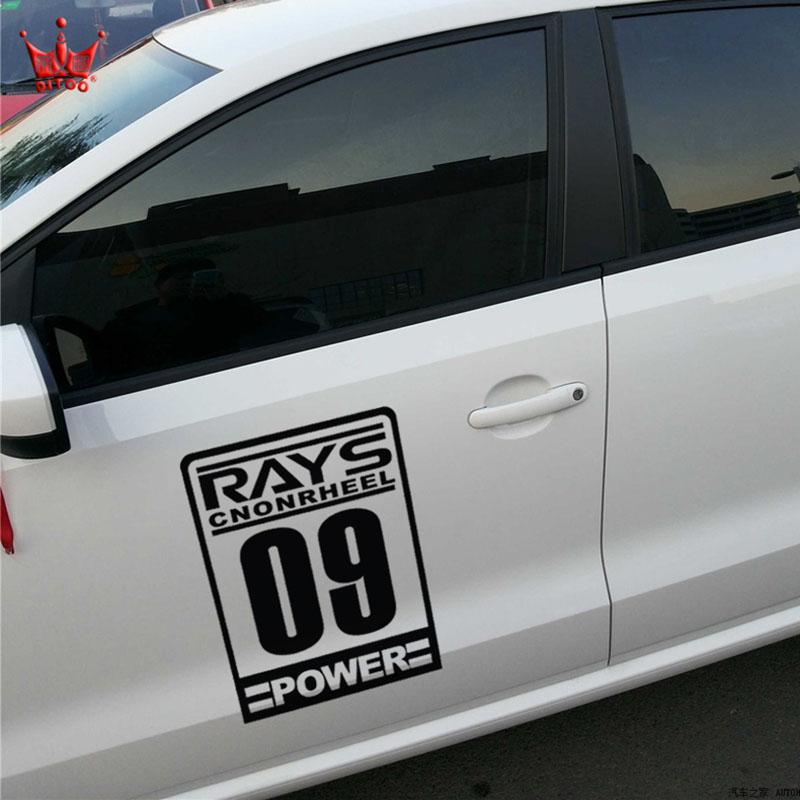 RAYS POWER WTCC Style Racing car sticker,DIY Automobile Side Door Decor Stickers And Decals styling For Peugeot/Bmw e39/mercedes