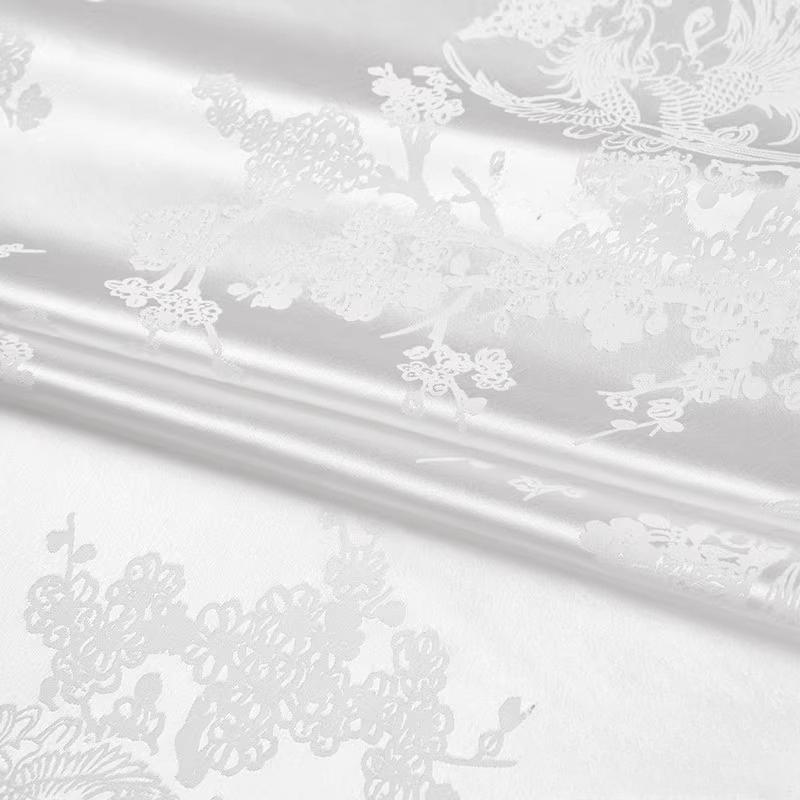 Wide 150cm Acetate Satin Jacquard Fabric Chinese Style Glossy Silk Jacquard Cloth For DIY Sewing Dress Shirt Apparel Cheongsam