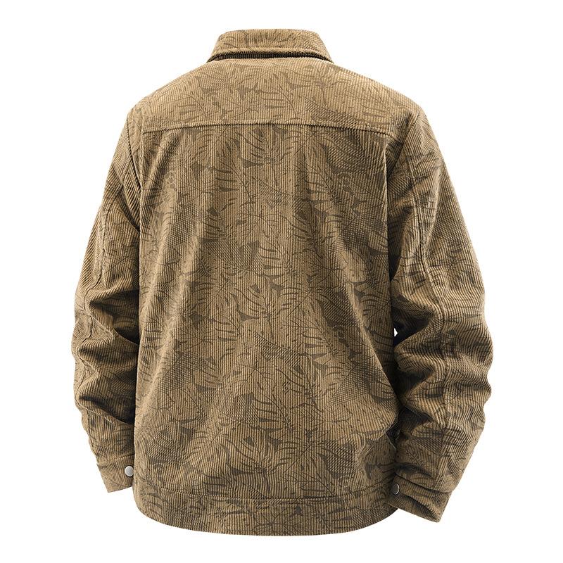 New Young Students Autumn Corduroy Jacket Slim Spring and Autumn Lapels Young and Middle-aged Casual Coat Men