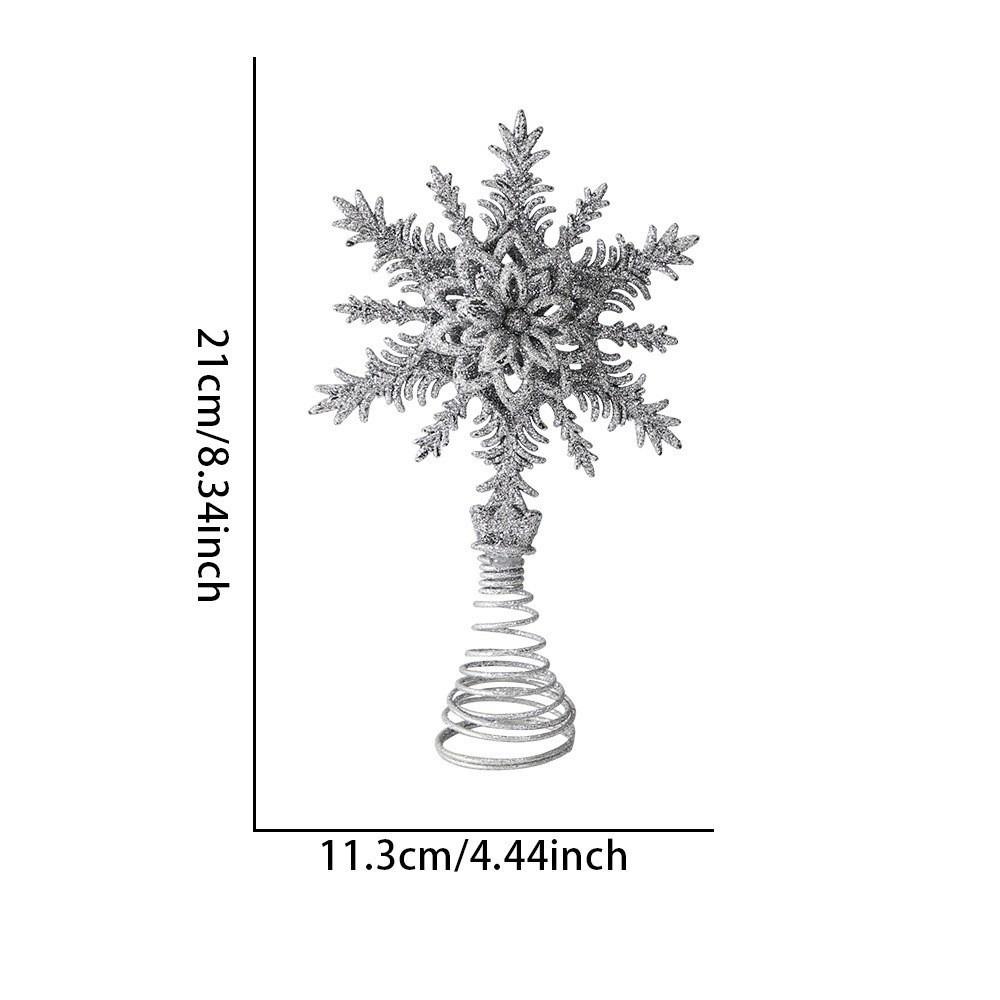3D Christmas Tree Top Snowflake Decoration Snowflake Xmas Props Christmas Tree Toppers Christmas