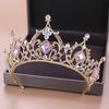 Fashion Wedding Hair Accessories Bridal Headdress Baroque Colored Rhinestone Crystal Crown Party Prom Queen Jewelry Crown Gift