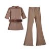 Women's Trendy High Waist Slimming Flared Floor-Length Pants