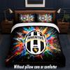 Juventus FC Design Bed Bedding Set 1 Duvet Cover + 2 Pillowcases Soft Breathable Household Bed Linens