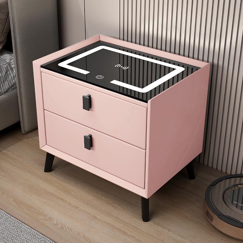 Luxe Smart Bedside Table with Wireless Charging and Storage