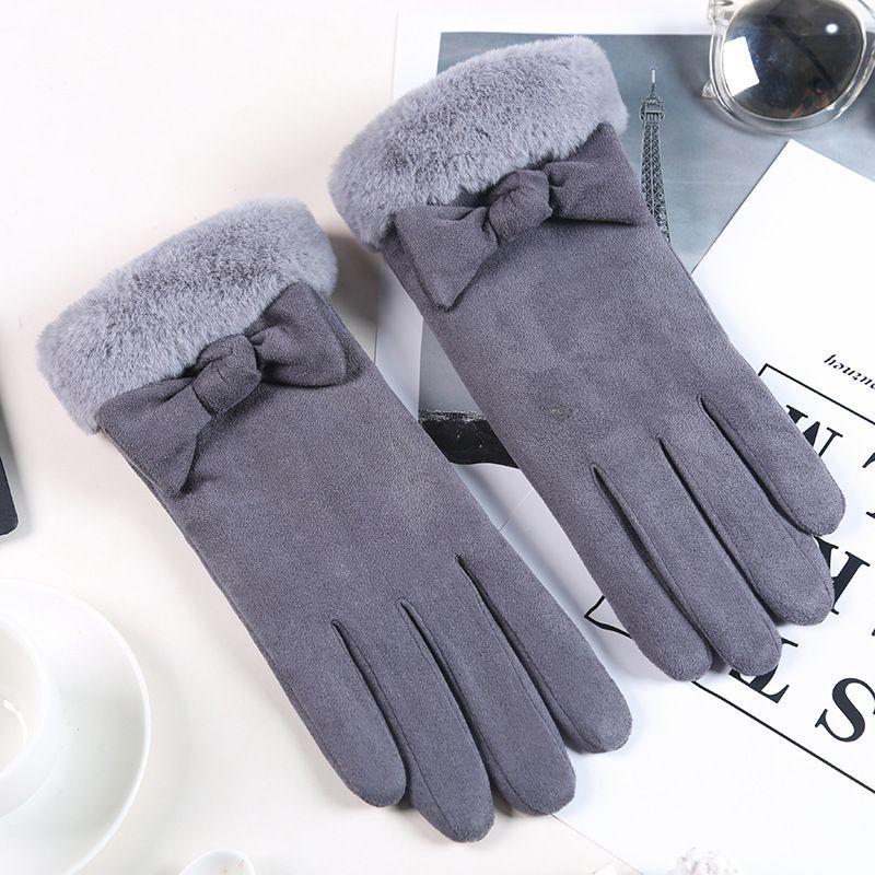 Luxurious Winter Warm Thick Soft Cashmere Touch Screen Gloves For Stylish Women Ladies