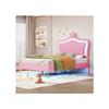 Lit D'enfant 90 X 200 Cm, Cadre De Lit Pour Fille, Sommier À Lattes Et Dossier (sans Matelas)