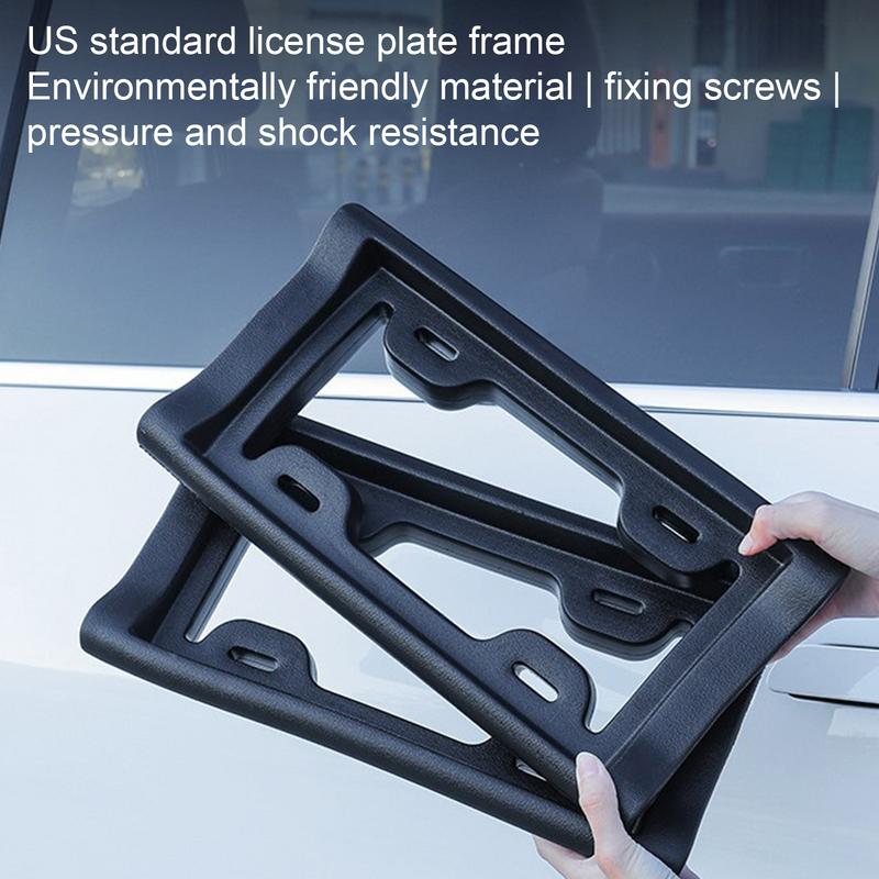 Tag Frame For License Plate Number Plate Frames With Screws Washers Caps Car Tag Frame Car Accessories For Front And Rear Car