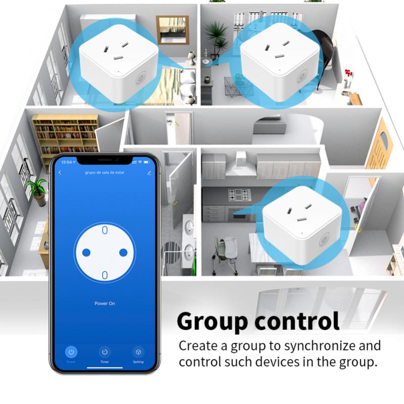 16a Tuya Zigbee Wifi Smart Plug With Power Monitor Function Wall Socket Adapter Voice Control Works With Alexa Google Assitant