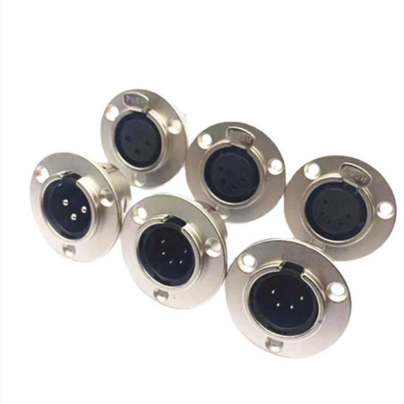 Nickel-Plated Copper Core 3-Core Female Microphone Socket