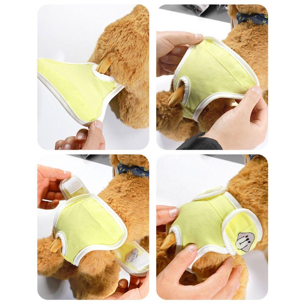 Soft Dog Physiological Pants Cartoon Dog Menstruation Pants Pet Safety Pants  Wound Recovery