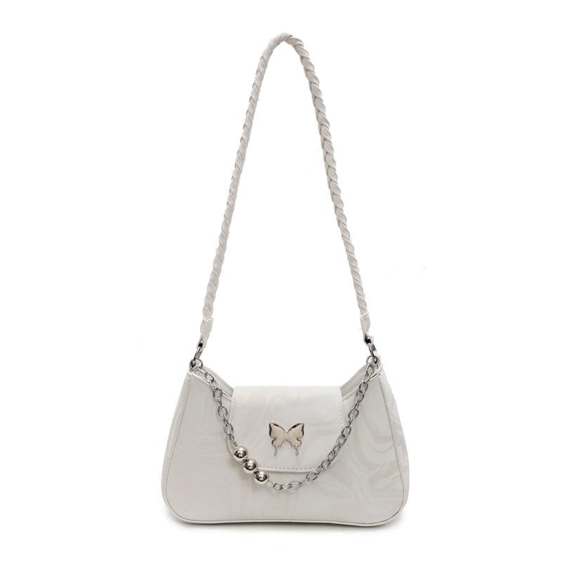 Fashion Chain Bag Women's 2025 New Korean Version Niche Design Commuter Bag Fashion Texture Butterfly Underarm Women's Bag
