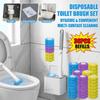 Kit de Nettoyage Tête de Brosse de Toilette Jetable Manche Allongé Ouverture Automatique du Couvercle Kit Nettoyeur de Cuvette de Toilette pour Salle de Bain