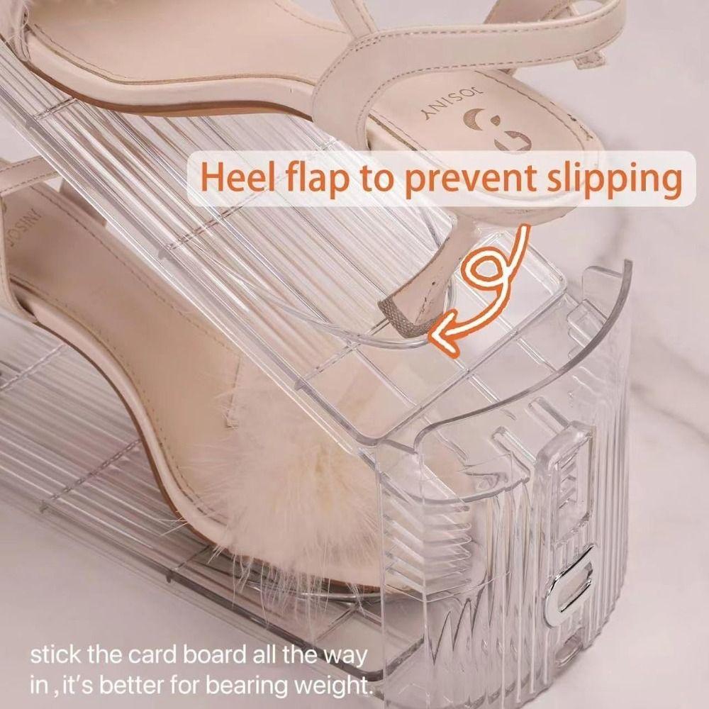 1/6Pcs Closet Space Saver Shoe Stacker Shoe Rack Adjustable Storage Shoe Holder