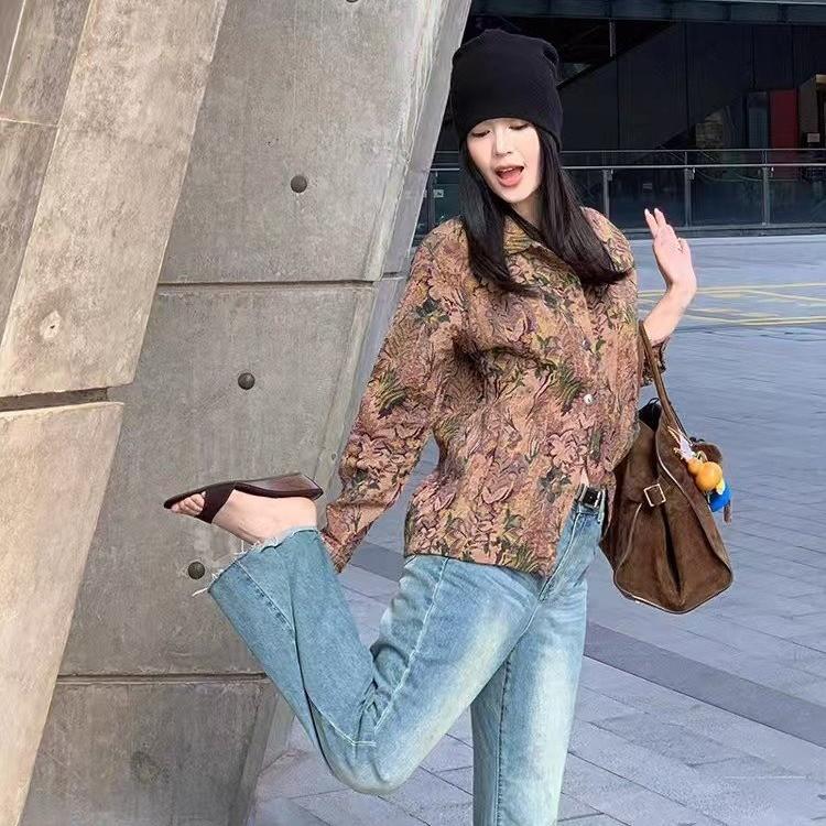 Beautiful wood grain wedge suede one-word slippers for women's summer wear 2025 new French sandals one-and-a-half-word slippers